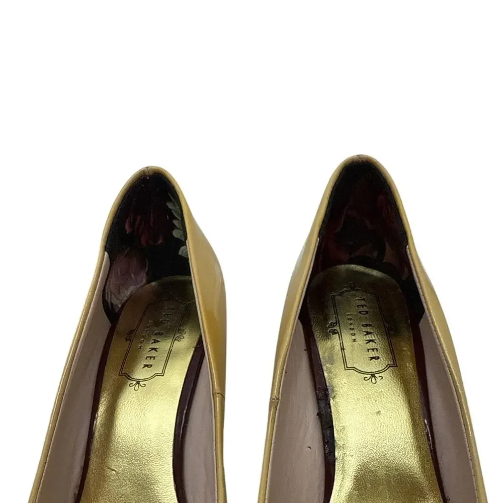 Ted Baker London Shoes Patent Tan High Heel Pumps Size Women's 6.5 (37)